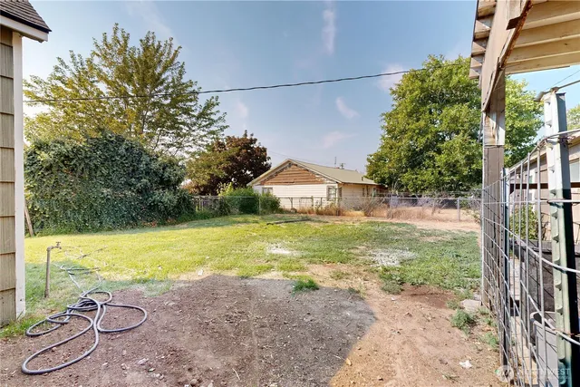 a view of a swimming pool with an outdoor space