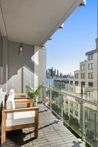 a view of balcony with city view