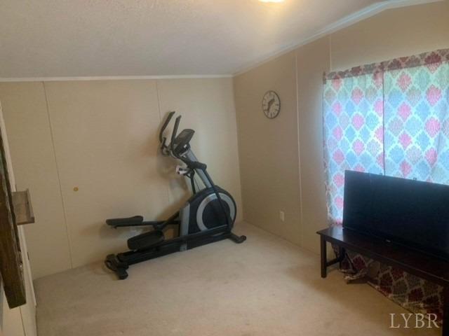 1730 Hermon Road Saxe, VA 23967 - Photo 10 of 23 a room with gym equipment and a flat screen tv