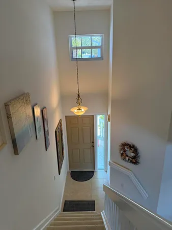 a view of a hallway with a elevator