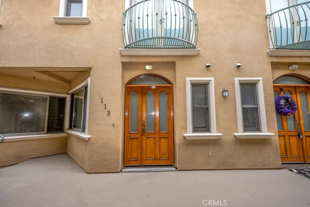 a view of an entryway with a fireplace