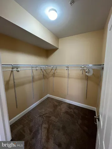 an empty room with a door