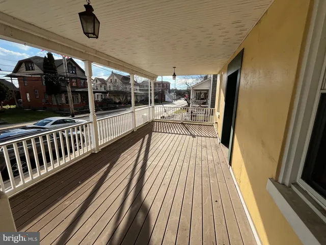 a view of a balcony