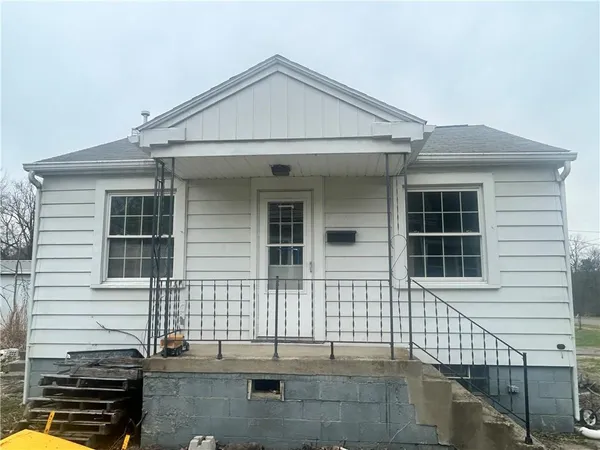a front view of a house