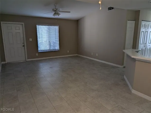 an empty room with a window