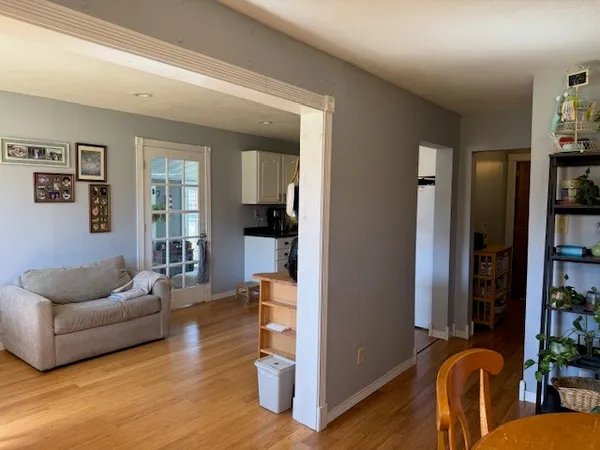 a living room with furniture and a couch