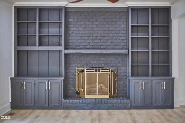 a view of a wooden door of the house