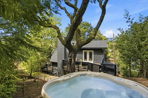 a house view with a outdoor space