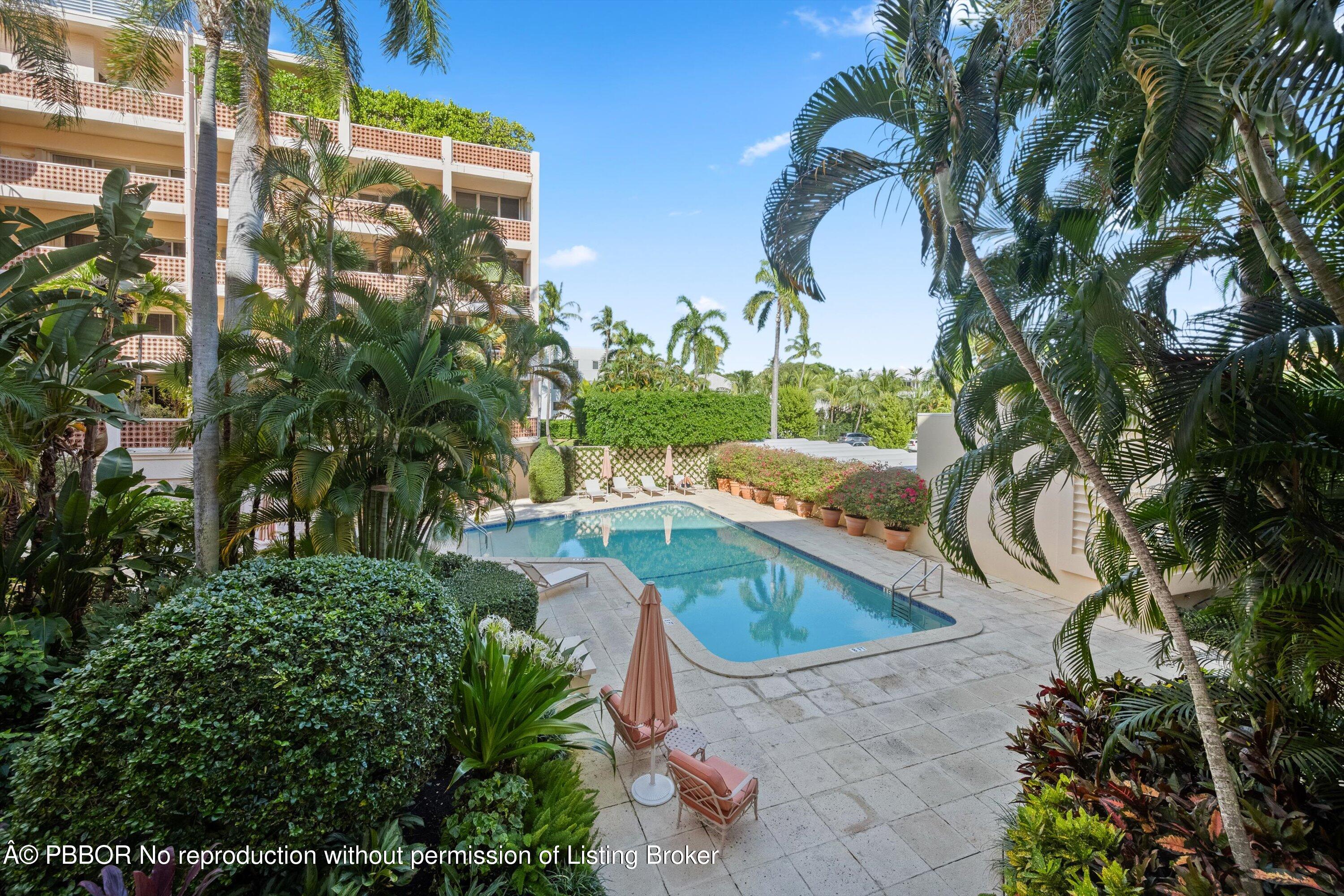 369 South Lake Drive, Unit 2E Palm Beach, FL 33480 - Photo 20 of 25 Pool Area