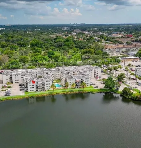 a view of building with yard
