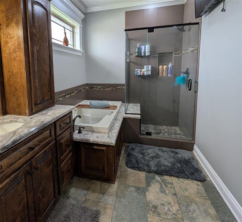 11480 Blanchard Road Welsh, LA 70591 - Photo 17 of 48 Large soaking tub and separate tiled shower