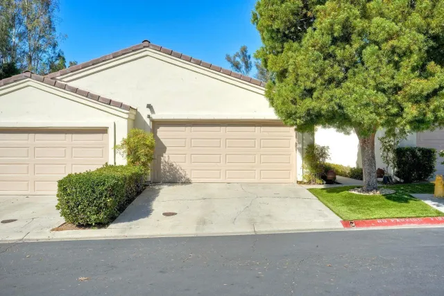 a view of backyard of house