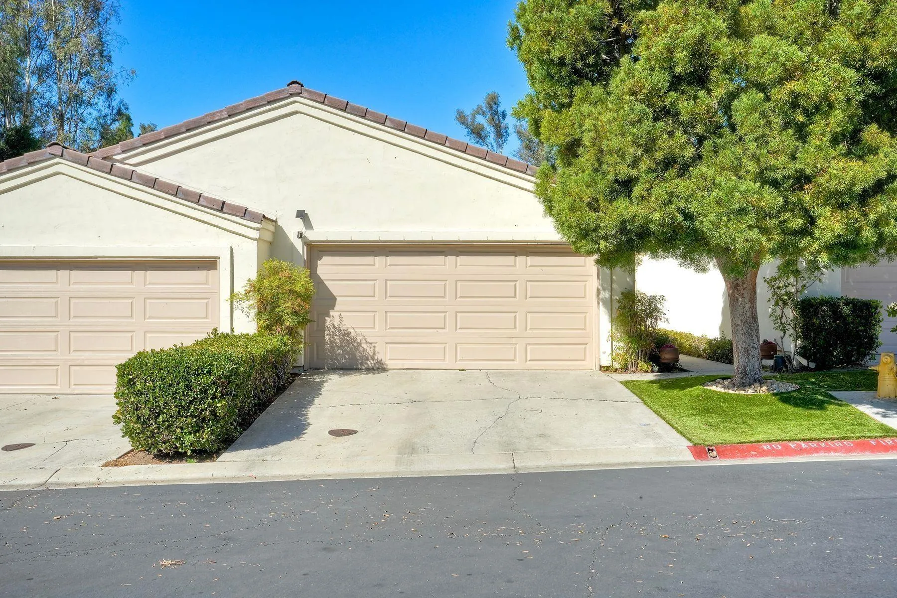 a view of backyard of house
