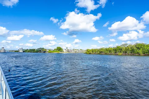 front view of house with potted plant