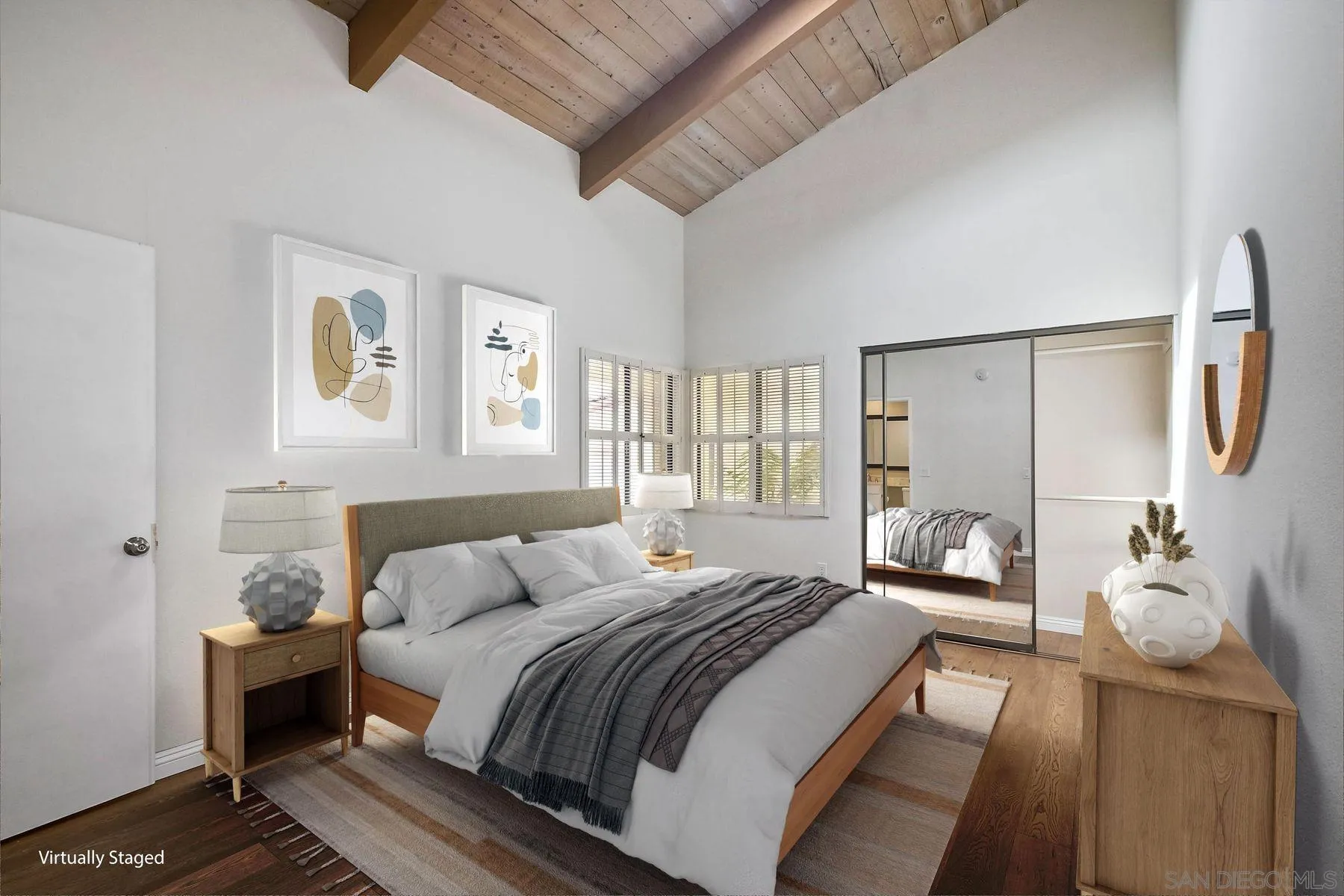 13416 The Square Poway, CA 92064 - Photo 18 of 22 a bedroom with a bed and wooden floor