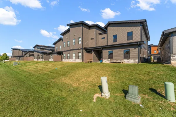 a house view with a swimming pool