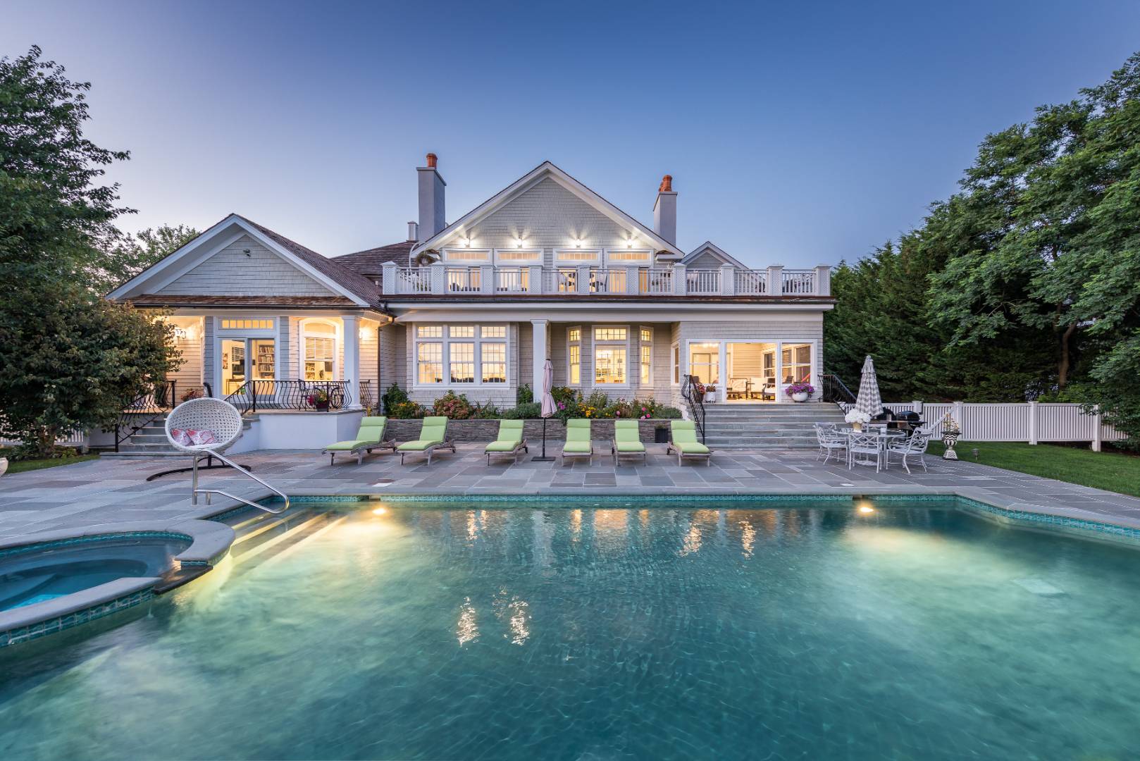 a view of pool with outdoor seating