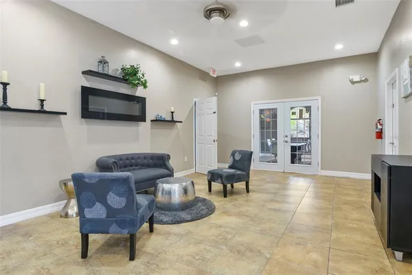 a view of outdoor space with seating area