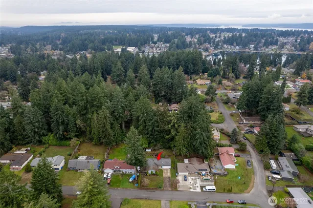 an aerial view of a city with lots of residential buildings