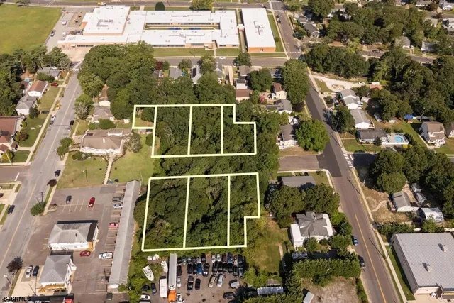 an aerial view of a city