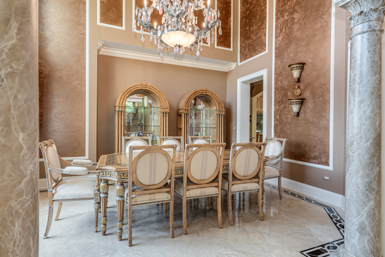 51 Ford Lane Naperville, IL 60565 - Photo 21 of 50 a dining room with furniture a chandelier and wooden floor