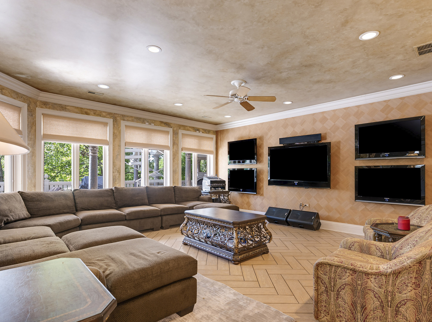 51 Ford Lane Naperville, IL 60565 - Photo 39 of 50 a living room with furniture and a flat screen tv