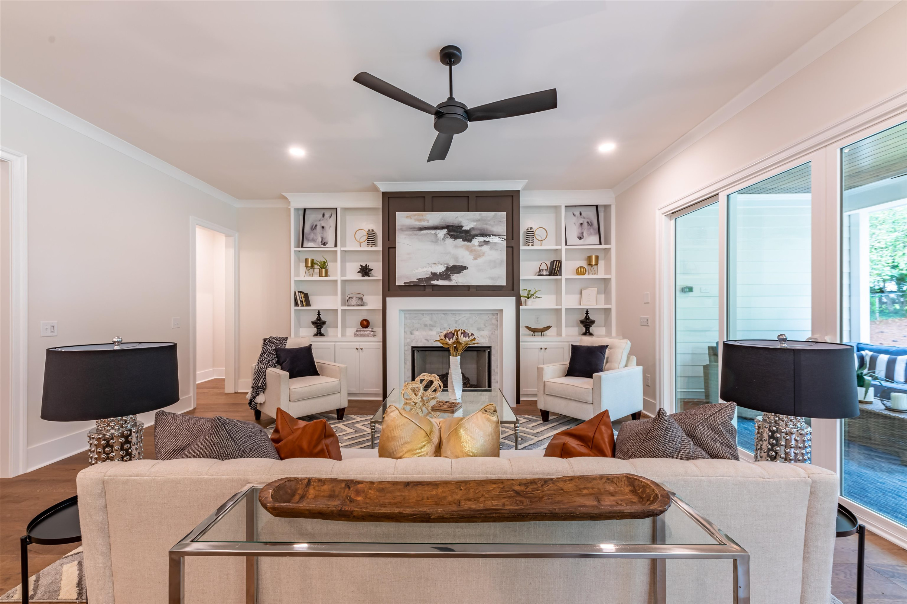 1220 Dixie Trail Raleigh, NC 27607 - Photo 16 of 40 a living room with fireplace furniture and a flat screen tv
