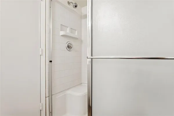a bathroom with a window