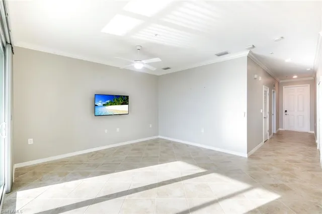 a view of a big room with wooden floor