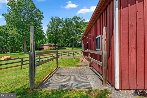 a view of a big yard next to a yard