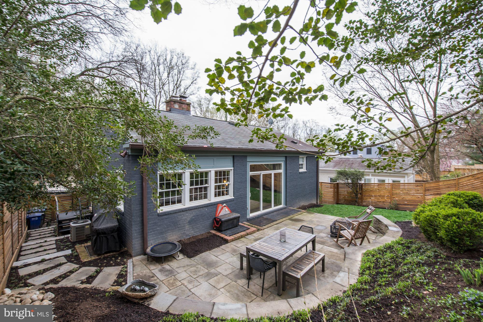 3024 Arizona Avenue Northwest Washington, DC 20016 - Photo 27 of 29 Stone Patio with Retaining Wall