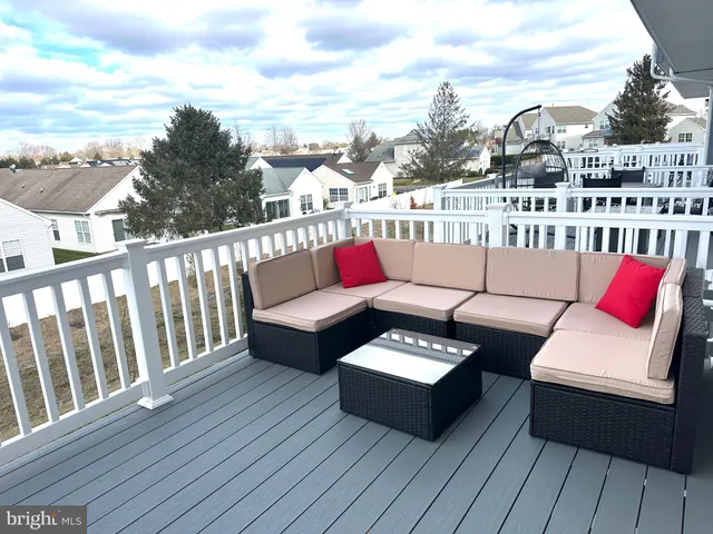 a view of a terrace with couches