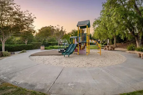 a view of outdoor space with trampoline