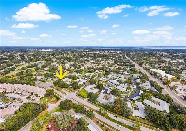 an aerial view of multiple house
