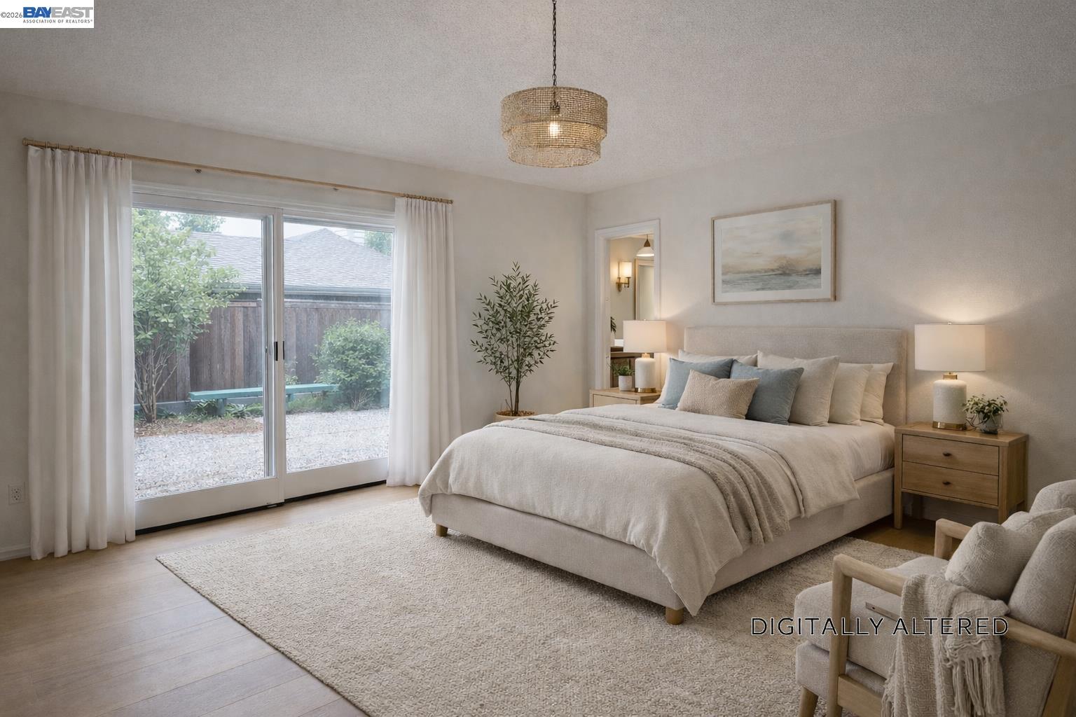 212 Puddingstone Road Alameda, CA 94502 - Photo 17 of 24 a spacious bedroom with a bed and glass door