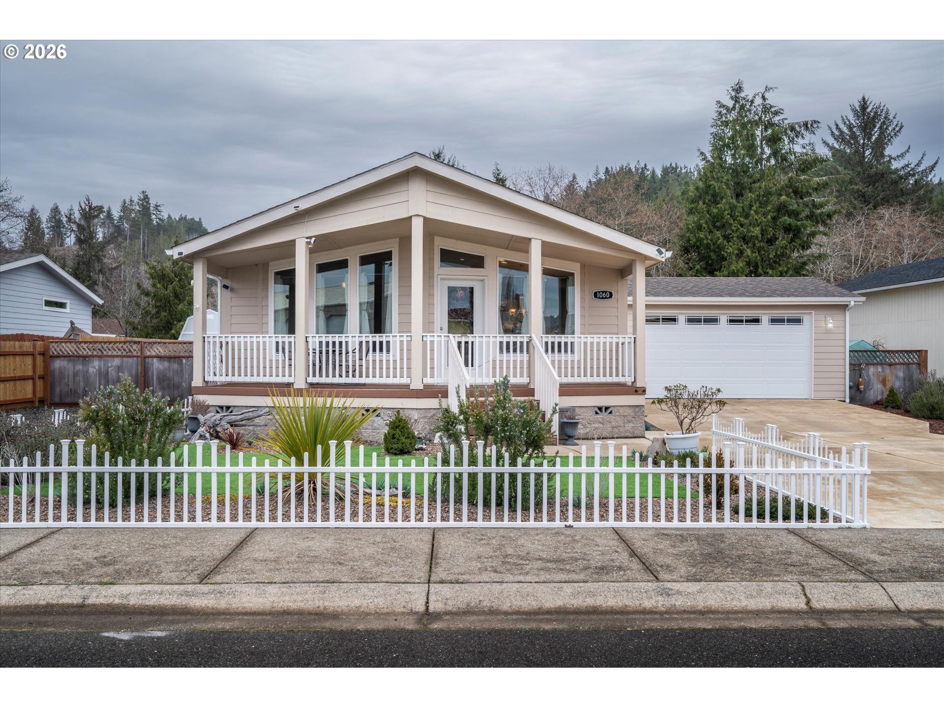 a front view of a house