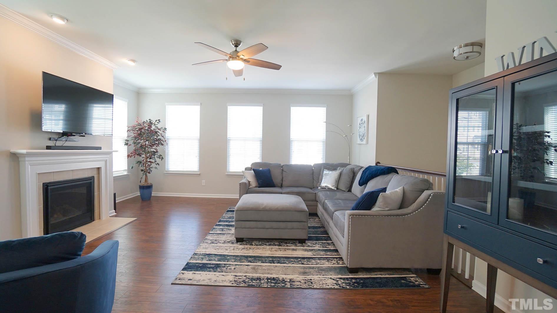 540 Metro Station Apex, NC 27502 - Photo 4 of 45 a living room with furniture and a fireplace