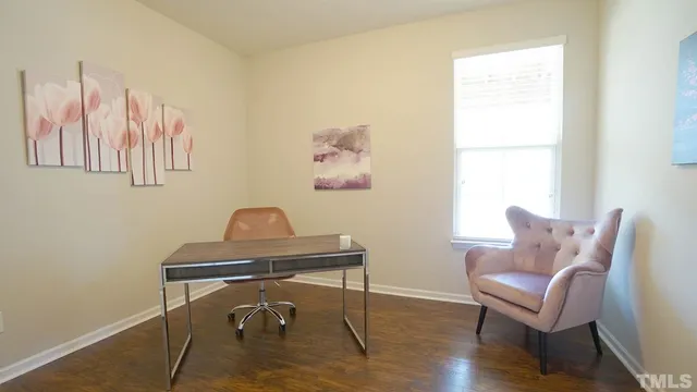 a chair and a table in a room