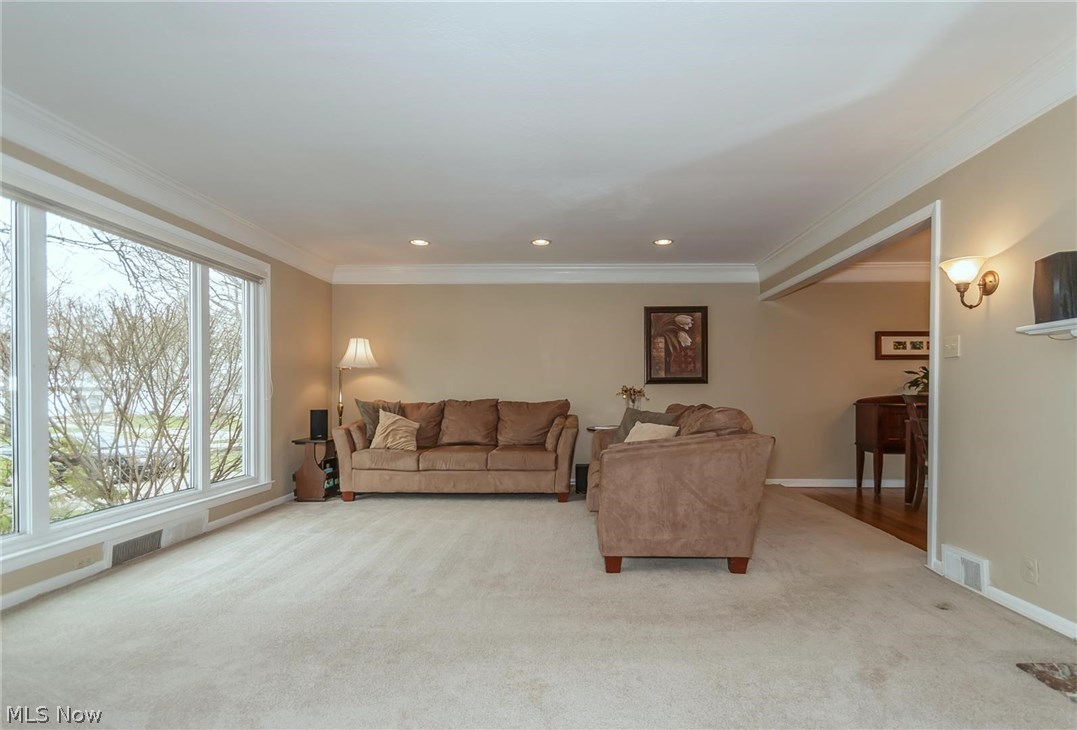 1143 Brainard Road Lyndhurst, OH 44124 - Photo 28 of 35 Living room with double crown molding.