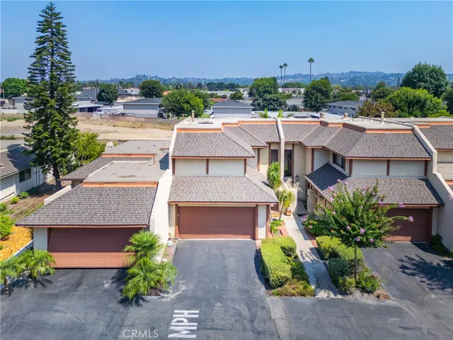 an aerial view of a city
