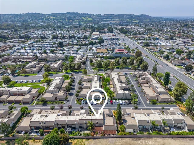 an aerial view of a city