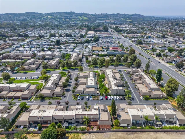 an aerial view of a city