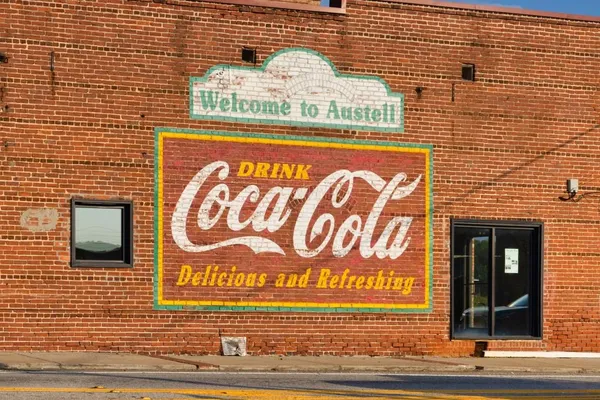 a sign that is on the side of building