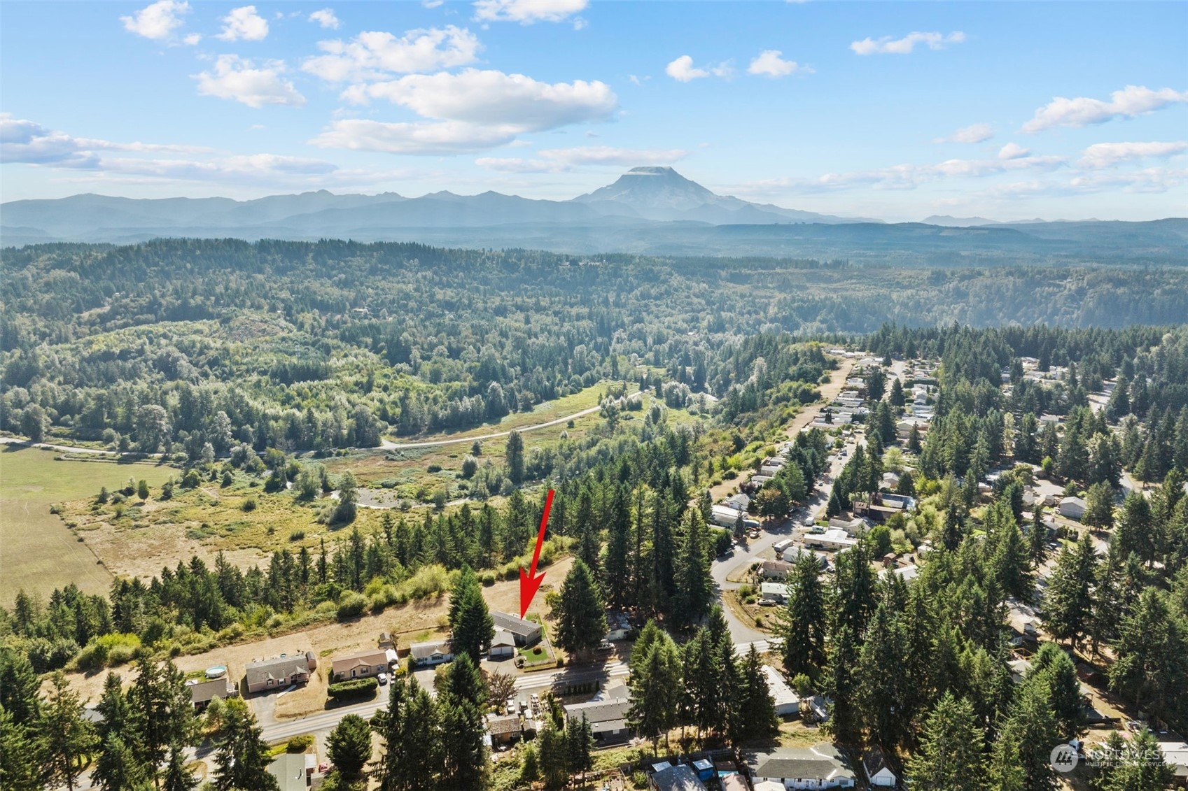 13909 Prairie Ridge Drive East Bonney Lake, WA 98391 - Photo 25 of 36 a view of a city with mountains in the background