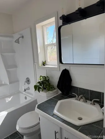 a bathroom with a sink toilet and a bathtub