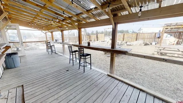 a view of outdoor space with seating area