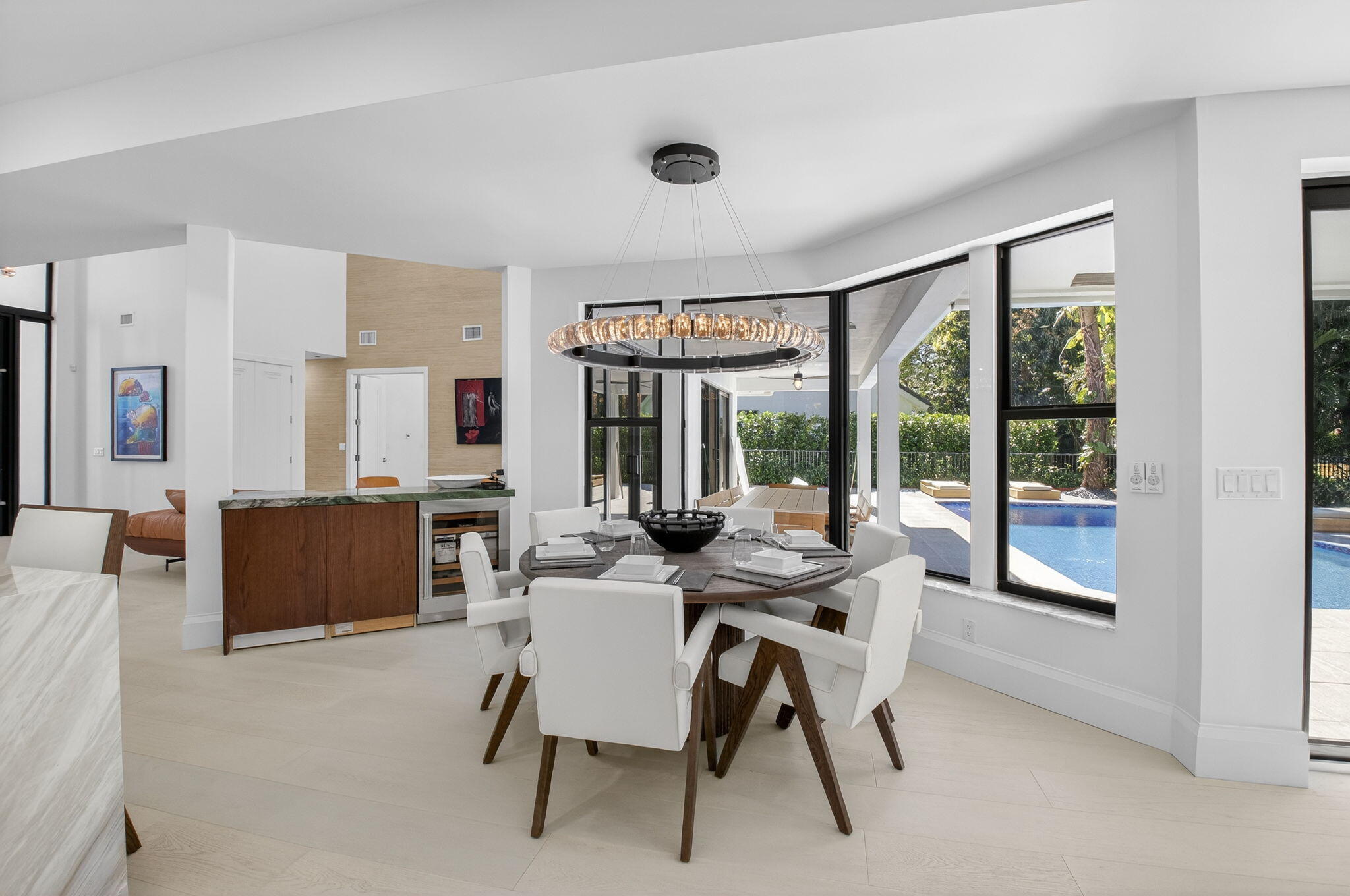 5723 Hamilton Way Boca Raton, FL 33496 - Photo 13 of 111 a dining room with furniture window and wooden floor