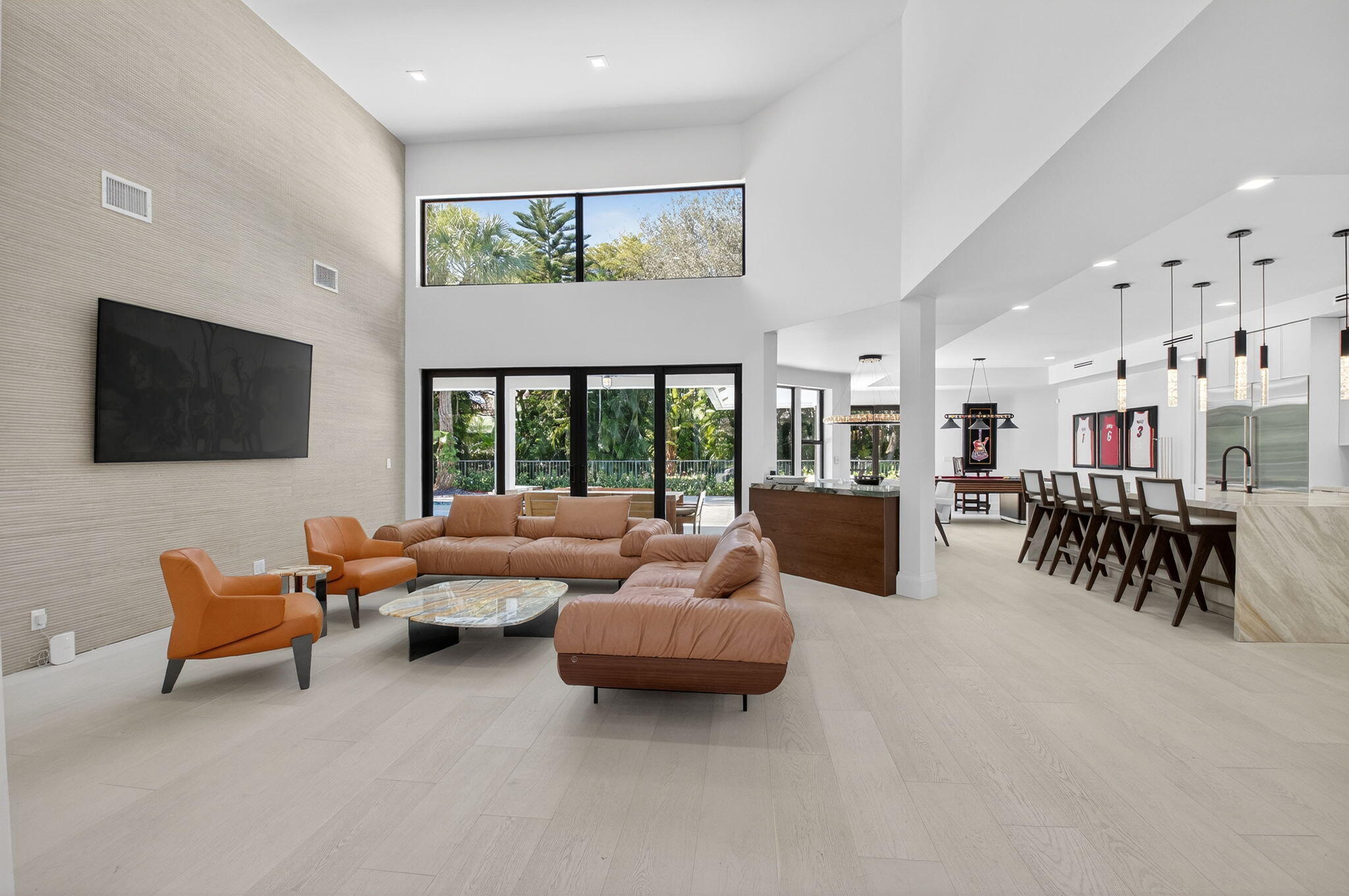 5723 Hamilton Way Boca Raton, FL 33496 - Photo 8 of 111 a living room with furniture and a flat screen tv
