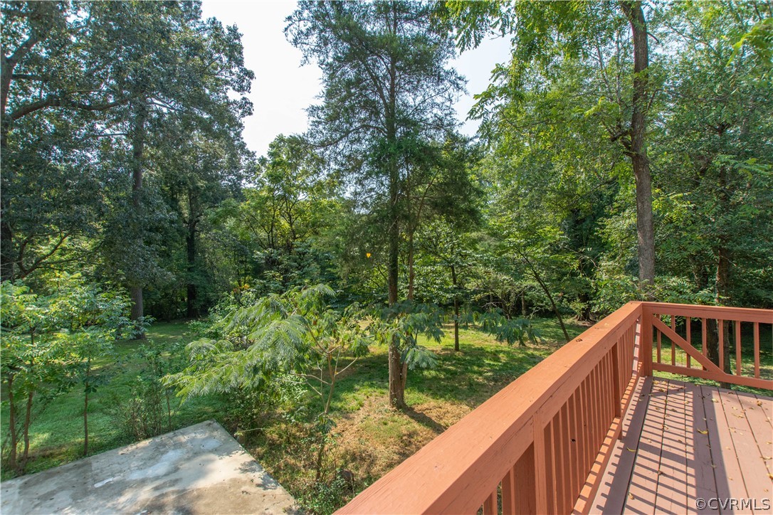 7321 Beach Road Chesterfield, VA 23831 - Photo 22 of 25 a view of a wooden deck and trees