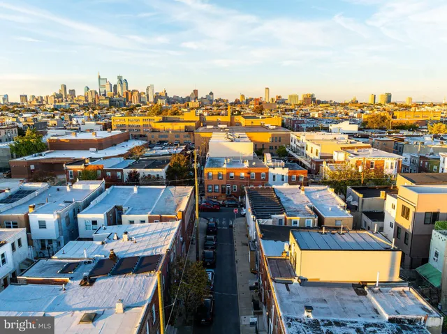 an aerial view of a city